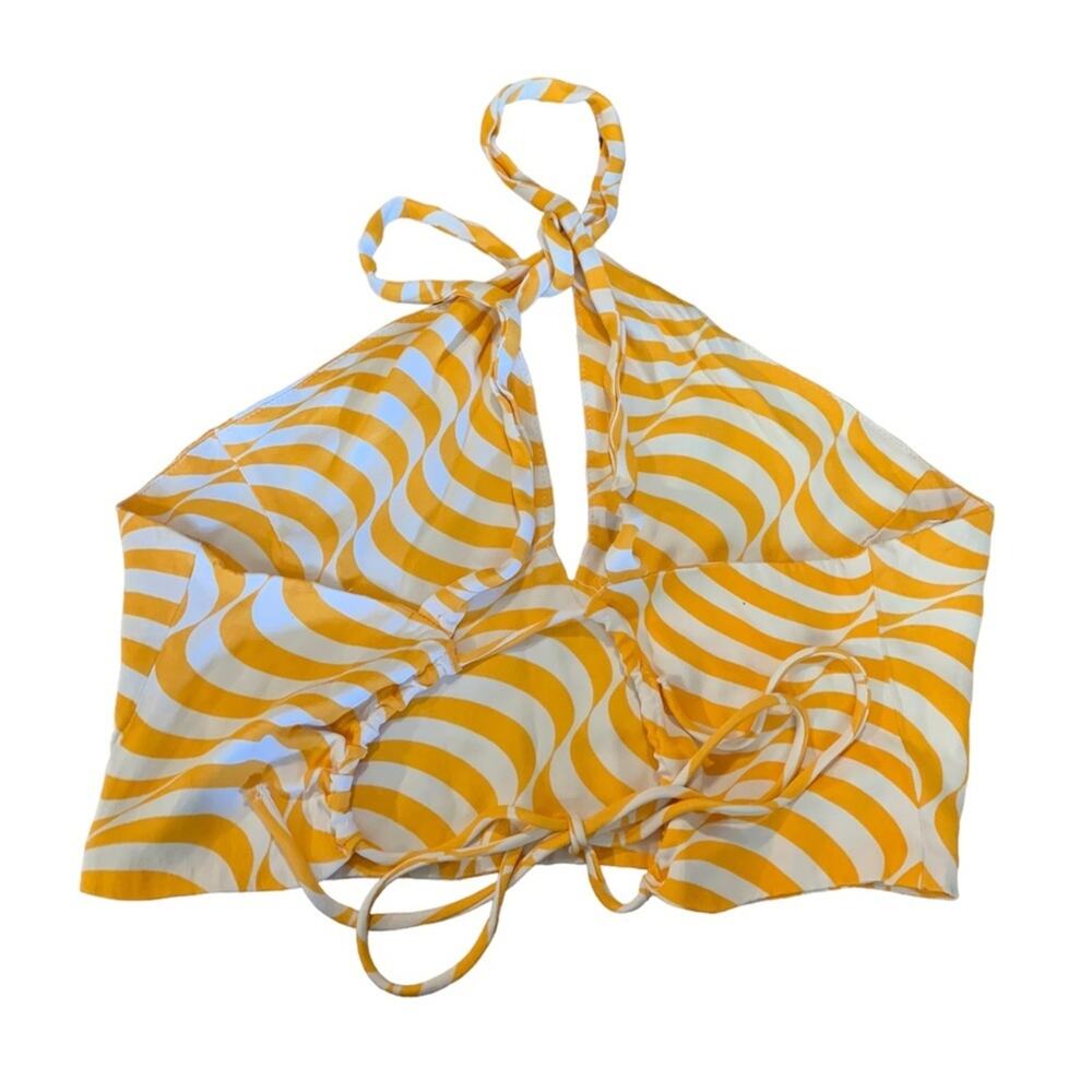 Zara Retro Halter Crop Top Size US Medium - Picture 3 of 4